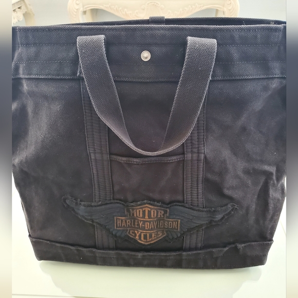 Genuine Harley-Davidson Canvas Tote Bag NWOT - Picture 4 of 10